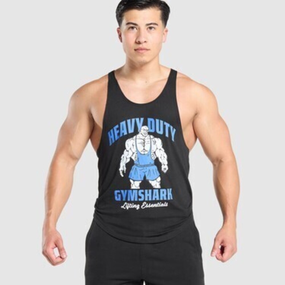Gymshark Heavy Duty Lifter Stringer - Black - Large